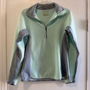 Columbia Mint Green Half-Zip Fleece Pullover - size medium good condition